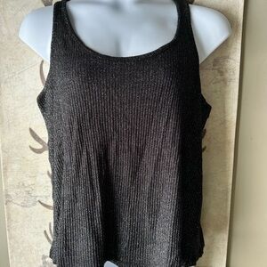 Torrid Black Shimmer Ribbed Tank Top